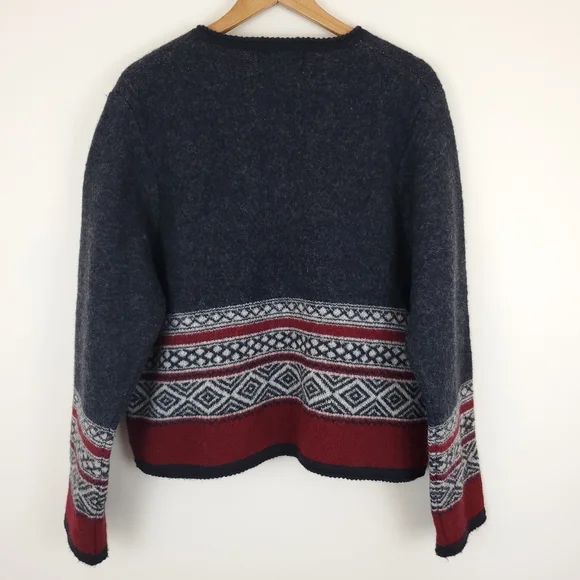 Tally Ho 100% Wool Button Front Sweater - Picture 5 of 9